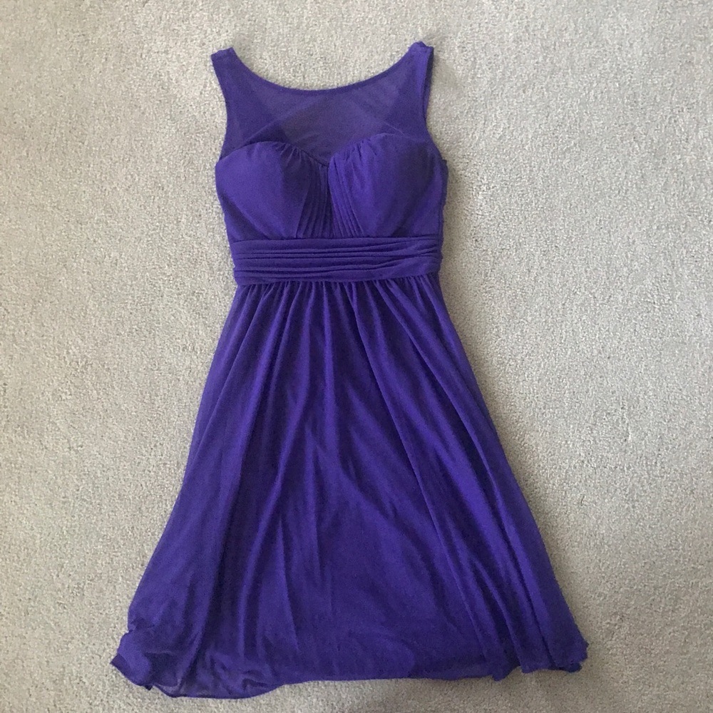 David’s Bridal Purple Bridesmaid Dress